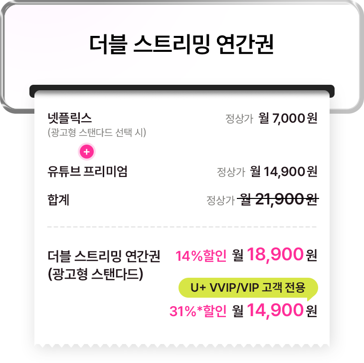 더블 스트리밍 연간권 옵션2