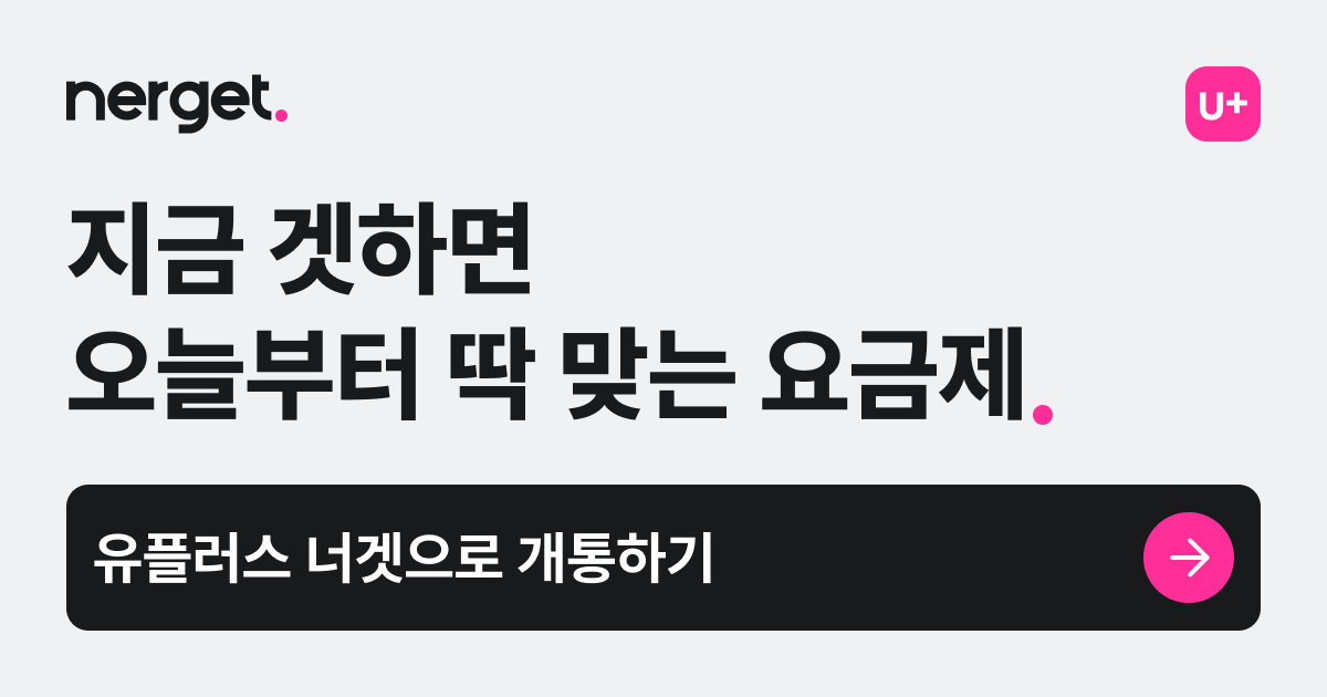 LG유플러스 너겟 요금제 안내 이미지