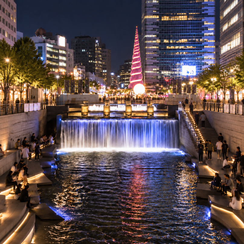 清溪川夜景