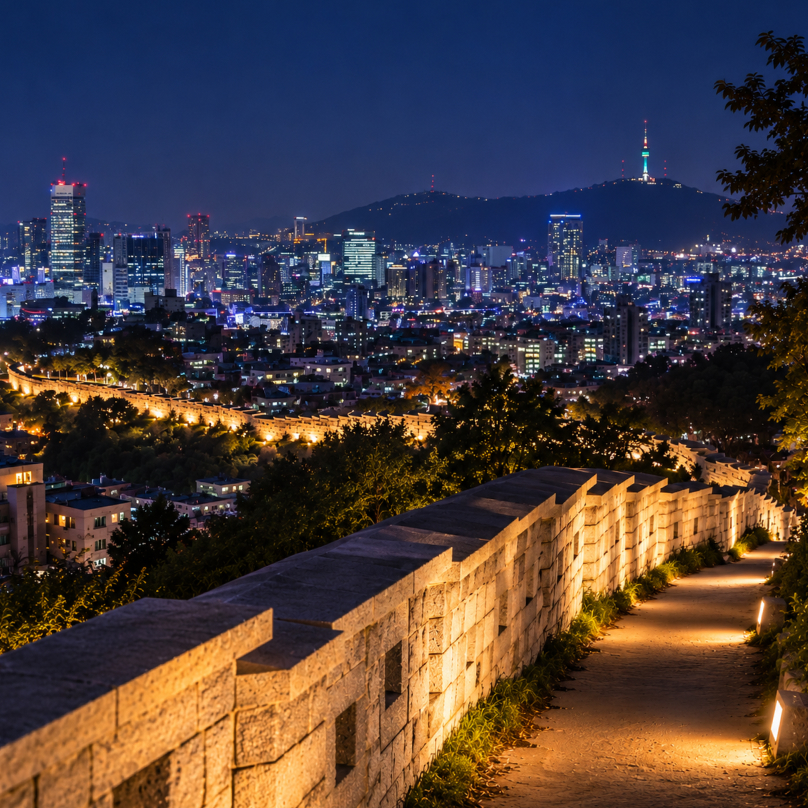 骆山公园城郭路夜景