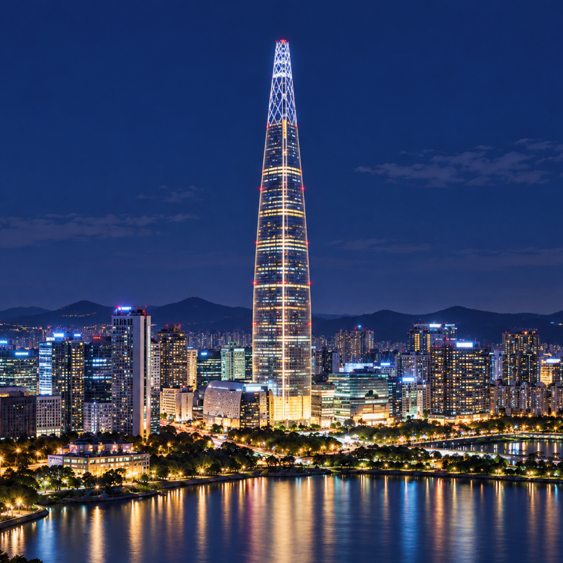 乐天世界塔夜景