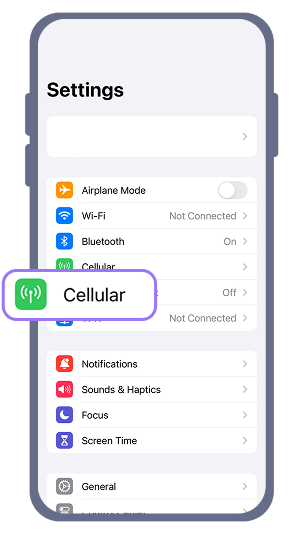 1. On your iPhone, go to 'Settings', then select 'Cellular' and 'Add eSIM' in sequence.