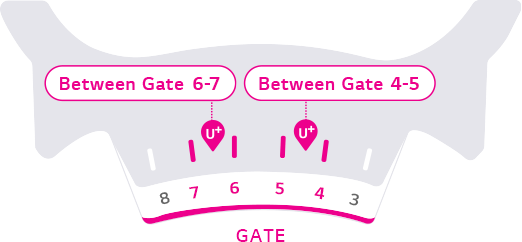 Terminal 2, Level 1 Arrival Hall Between Gate 3 - 4, Between Gate 4 - 5