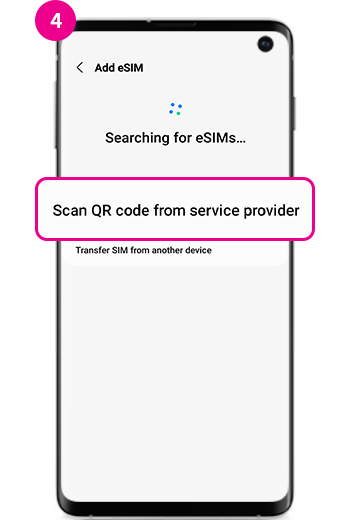 4. Scan QR code from service provider