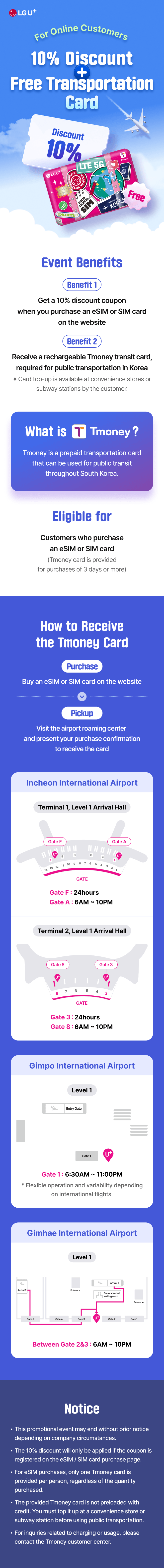 10% discount + Free Transportation Card