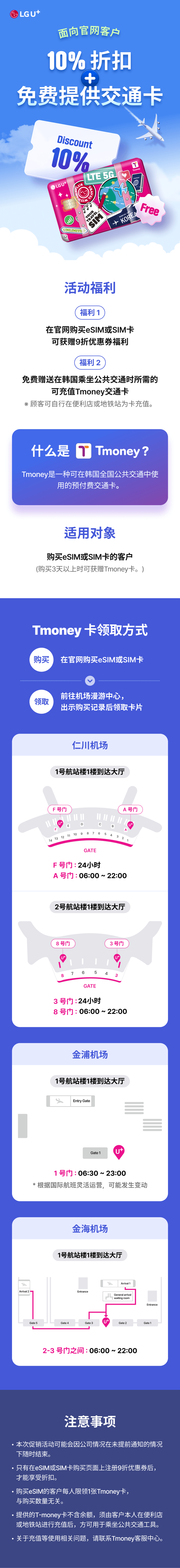 10% 折扣 + 免费提供交通卡